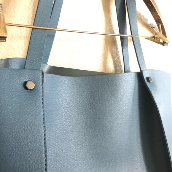 Neiman Marcus || Blue Shoulder Tote Bag Purse - Picture 7 of 7
